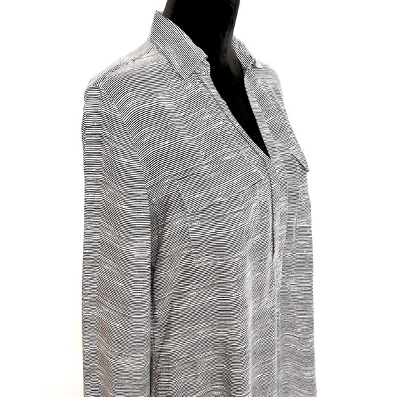 ANN TAYLOR | factory striped blouse size M NWT - Picture 2 of 10